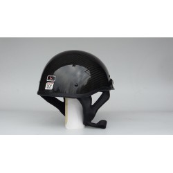 casque demi bol N306 - DOT noir brillant