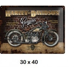 plaque métalique Harley...