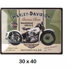 plaque métalique Harley...